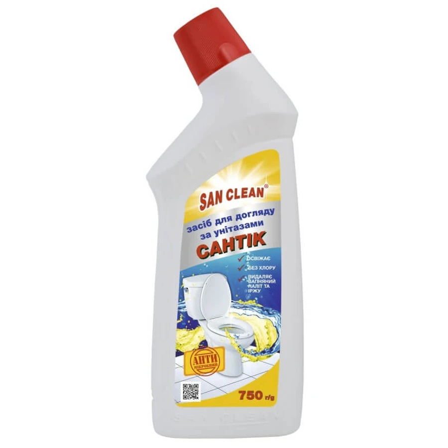 Засіб для чищення унітазу San Clean Сантік Цитрус 750 г: ціни та характеристики
