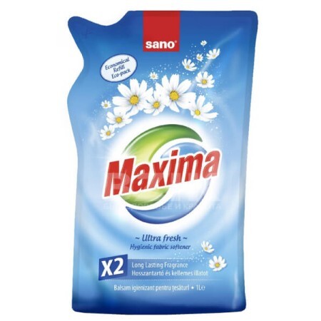 Кондиционер для белья Sano Maxima Ultra Fresh сменная упаковка 1 л