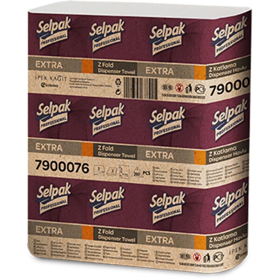 Бумажные полотенца Selpak Professional Extra Z-сложение 2 слоя 200 листов: цены и характеристики