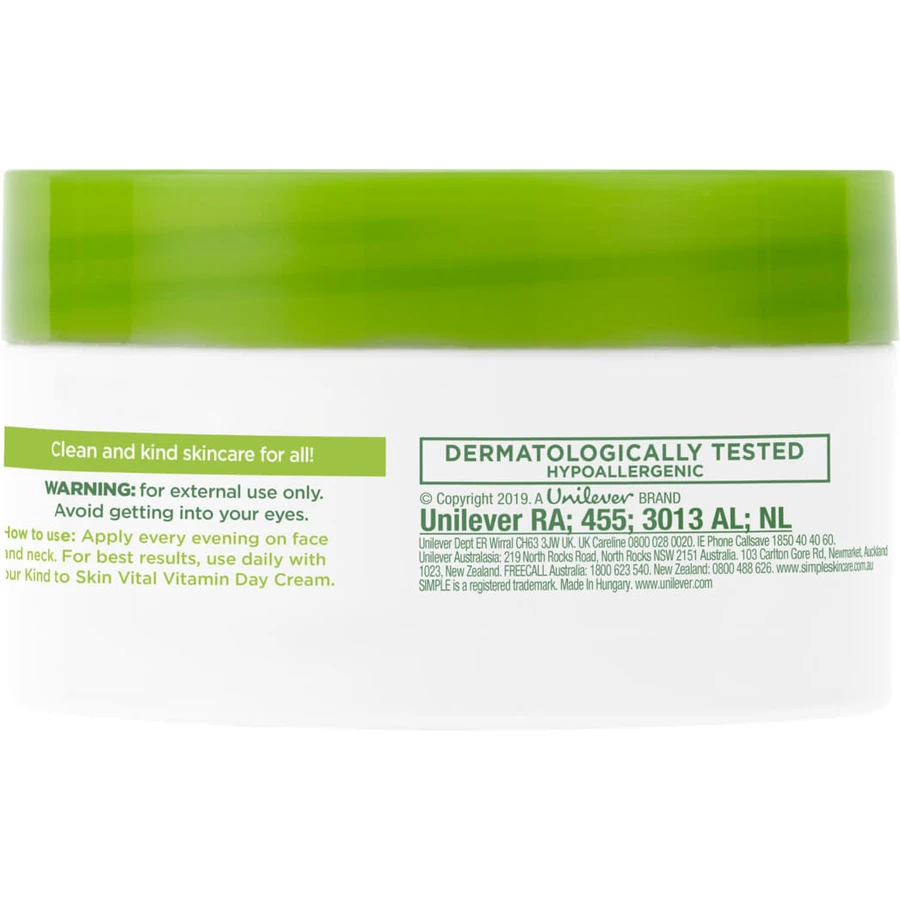 Крем для обличчя Simple Vital Vitamin Night Cream Kind to Skin Нічний вітамінний 50 мл: ціни та характеристики
