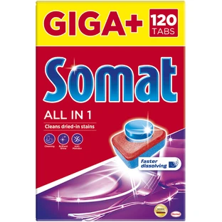 Таблетки для посудомоечных машин Somat All in 1 120 шт.