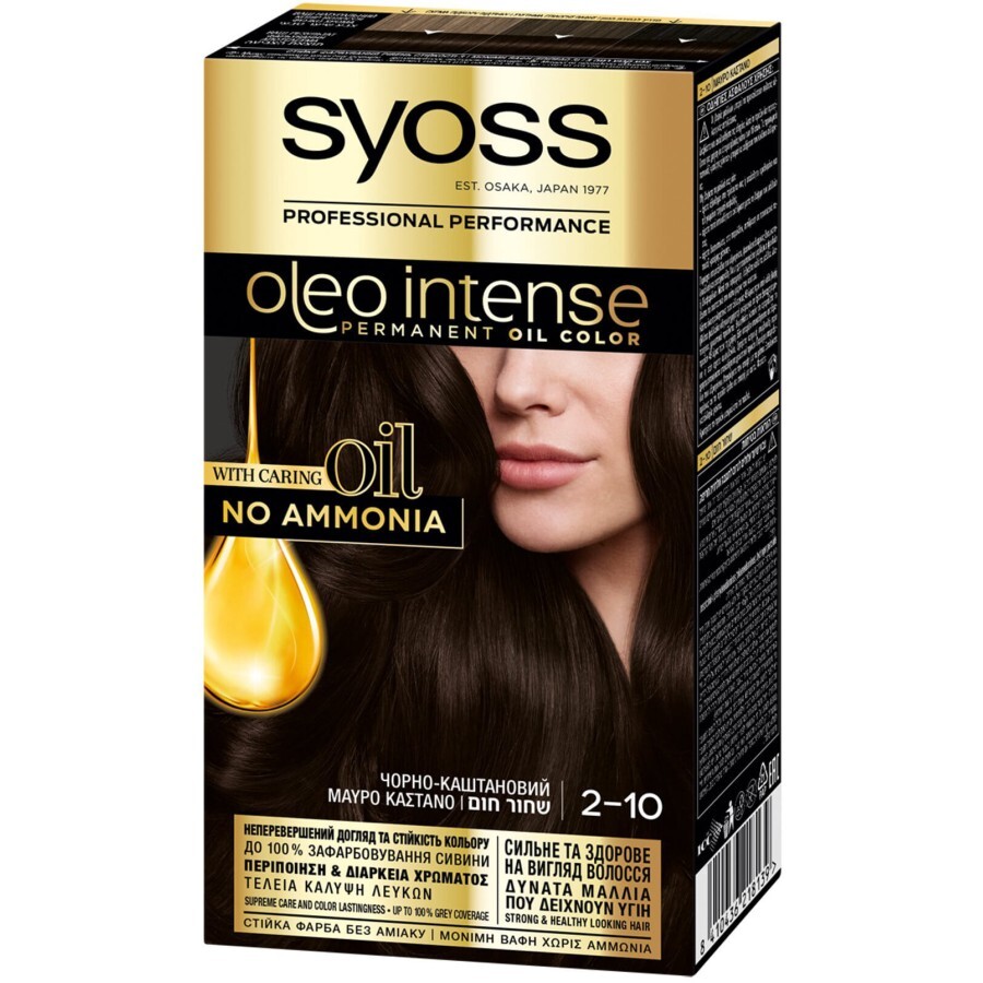Фарба для волосся Syoss Oleo Intense 2-10 Чорно-каштановий 115 мл: ціни та характеристики