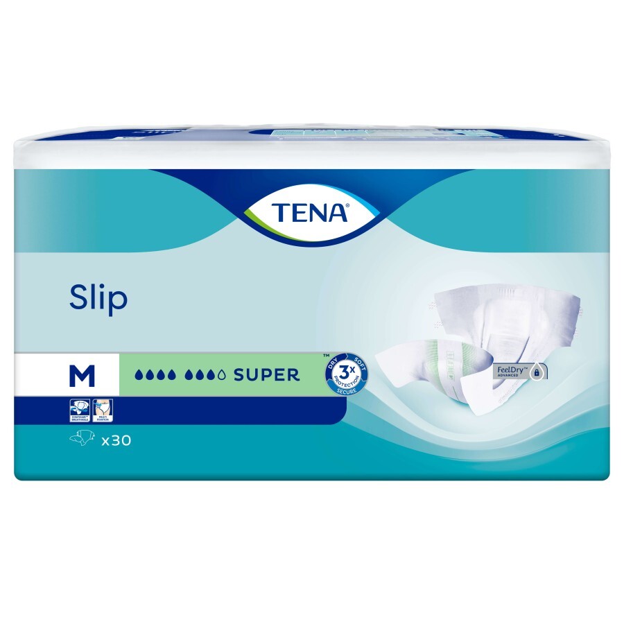 Подгузники для взрослых Tena Slip Super Medium, 30 шт.: цены и характеристики