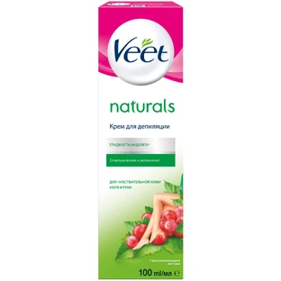 Крем для депиляции Veet Naturals с маслом виноградных кост. для чувств. кожи 100 мл