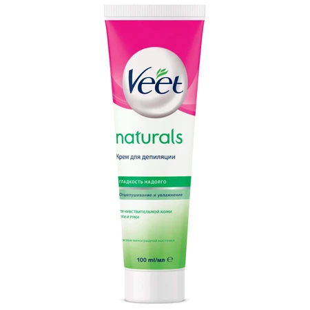 Крем для депиляции Veet Naturals с маслом виноградных кост. для чувств. кожи 100 мл: цены и характеристики