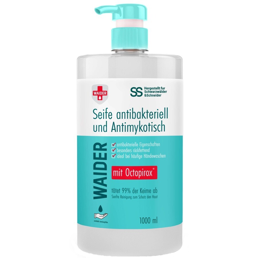 Рідке мило Waider антибактеріальної та протигрибкової дії 1000 мл: ціни та характеристики