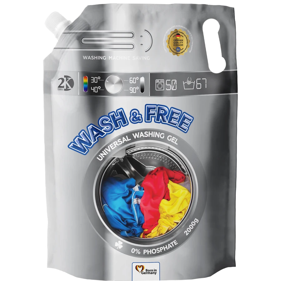 Гель для прання Wash&Free універсальний 2 кг: ціни та характеристики