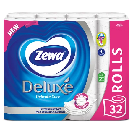 Туалетний папір Zewa Deluxe білий 3 шари 32 рулони: ціни та характеристики