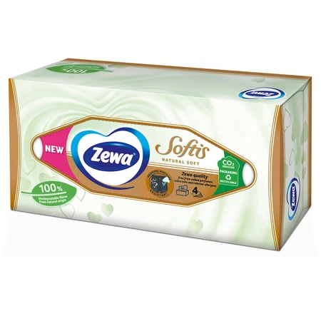 Салфетки косметические Zewa Softis Natural Soft 80 шт.: цены и характеристики