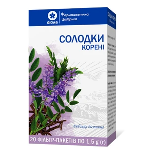 Солодки корни, фильтр-пакеты 1,5 г,  20 шт
