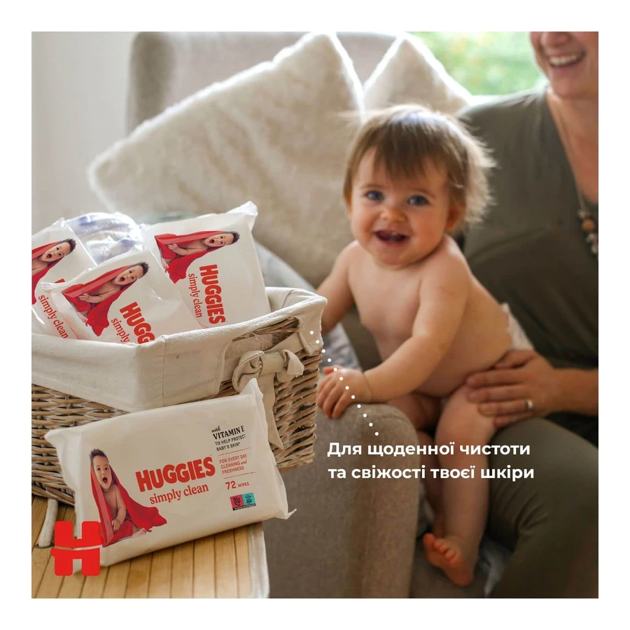 Детские влажные салфетки Huggies Simply Clean, 72 шт.: цены и характеристики