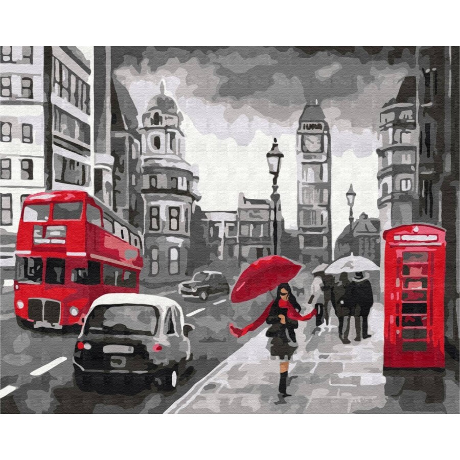 Картина по номерам ZiBi Дождевой Лондон, 40х50 см: цены и характеристики