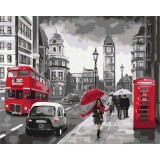 Картина по номерам ZiBi Дождевой Лондон, 40х50 см