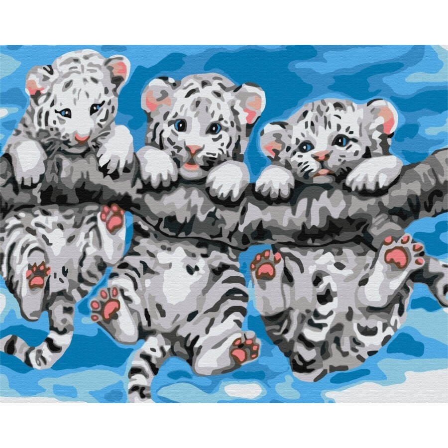 Картина по номерам ZiBi Маленькие тигрята 40х50 см: цены и характеристики