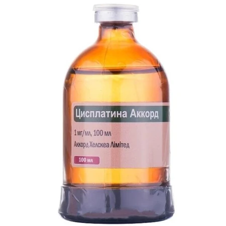 Цисплатина Акорд 1 мг/мл концентрат для розчину для інфузій флакон, 100 мл: ціни та характеристики