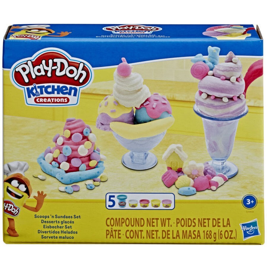 Набір для творчості Hasbro Play-Doh Кухонне начиння Стаканчики морозива: ціни та характеристики