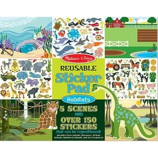 Набір для творчості Melissa&Doug багаторазові наклейки Місця проживання тварин