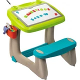 Набор для творчества Smoby Парта-доска Школьник с аксессуарами, зеленая