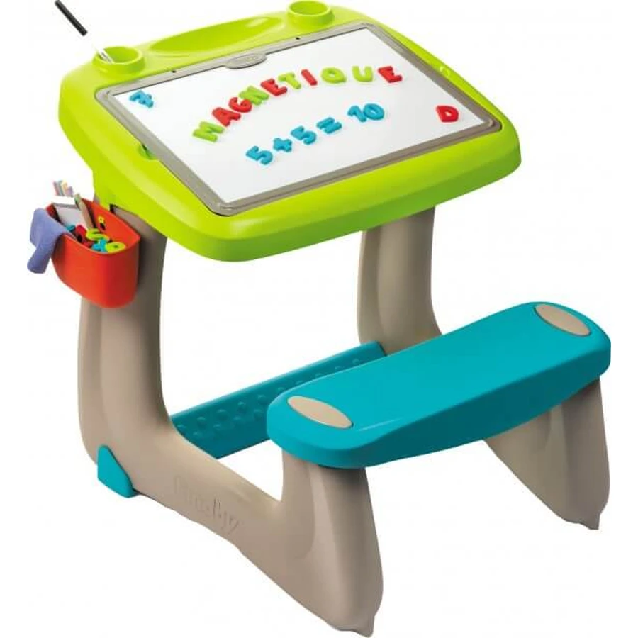 Набор для творчества Smoby Парта-доска Школьник с аксессуарами, зеленая: цены и характеристики