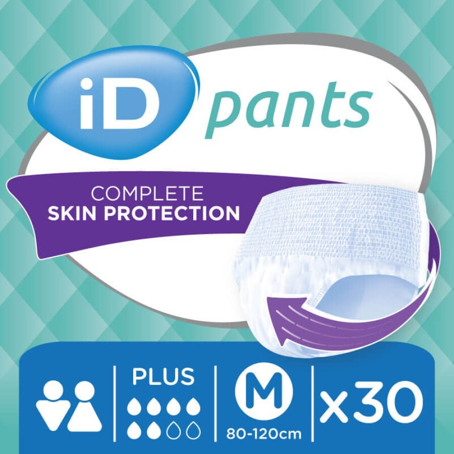 Підгузки для дорослих ID Diapers-Pants for Adults D Plus M, 30 шт.: ціни та характеристики