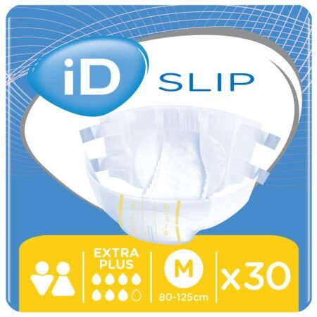 Подгузники для взрослых Slip Extra Plus Medium талия 80-125 см, 30 шт.