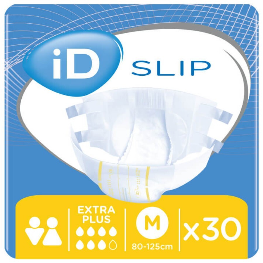 Підгузки для дорослих ID Slip Extra Plus Medium талія 80-125 см, 30 шт.: ціни та характеристики