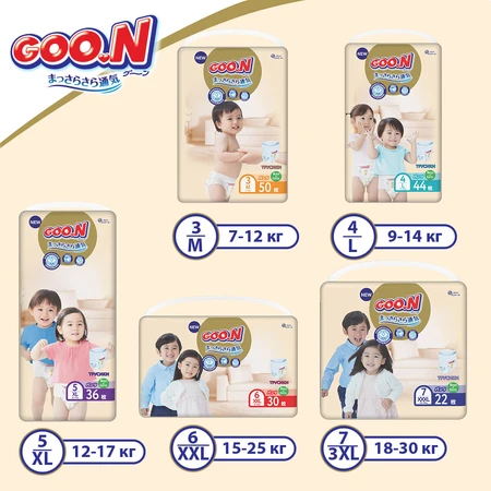 Подгузник GOO.N Premium Soft 15-25 кг размер 2XL трусики, 30 шт.: цены и характеристики