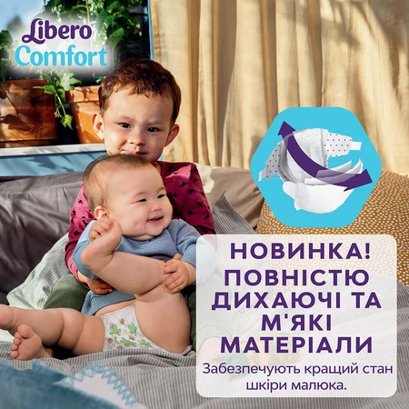 Підгузки Libero Comfort Розмір 3 (5-9 кг), 58 шт.: ціни та характеристики