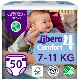 Подгузники Libero Comfort размер 4, (7-11 кг), 50 шт.