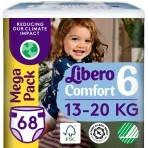 Підгузки Libero Comfort розмір 6, (13-20 кг), 68 шт.: ціни та характеристики