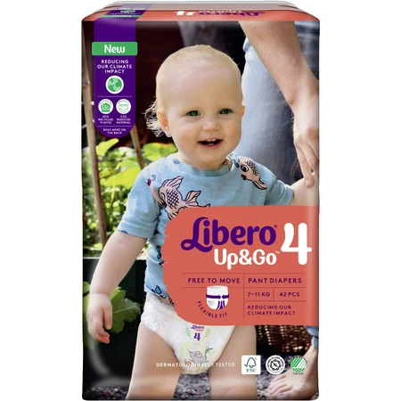Підгузки Libero Up&Go Розмір 4 (7-11 кг), 42 шт.: ціни та характеристики
