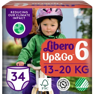 Підгузки Libero Up&Go Розмір 6 (13-20 кг), 34 шт.