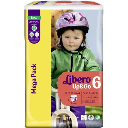 Подгузники Libero Up&Go Размер 6 (13-20 кг), 54 шт.: цены и характеристики