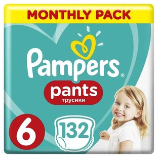 Подгузник Pampers трусики Pants Giant Размер 6 (15+ кг), 132 шт.