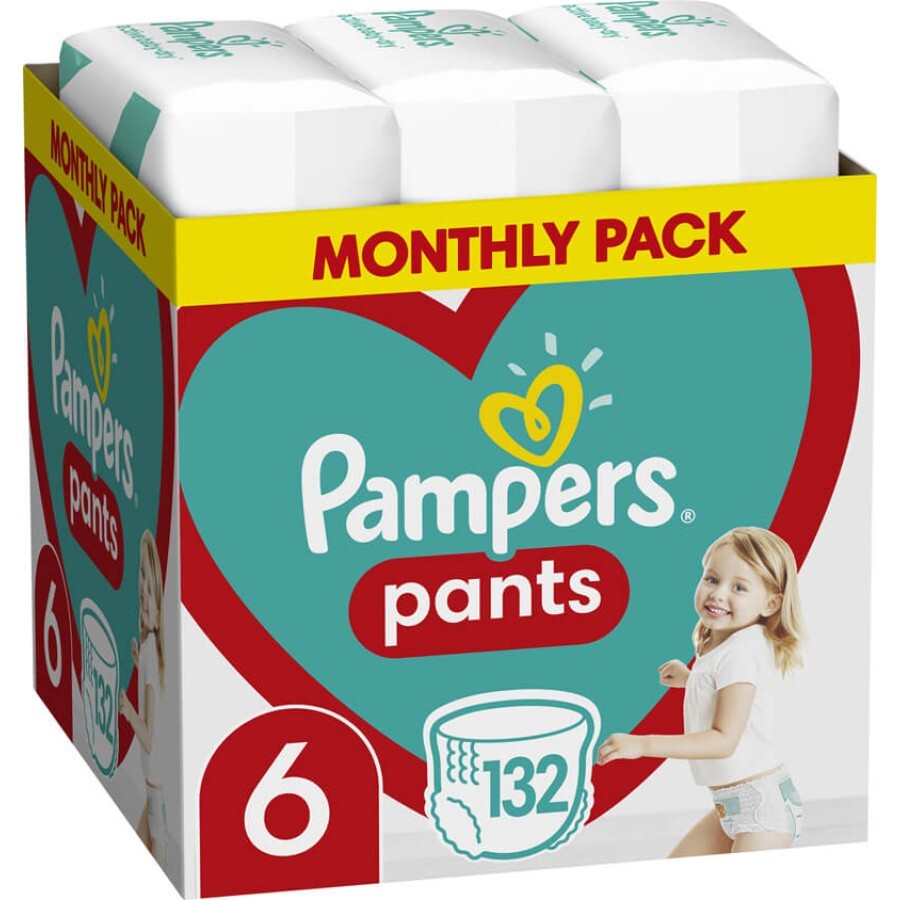 Подгузник Pampers трусики Pants Giant Размер 6 (15+ кг), 132 шт.: цены и характеристики
