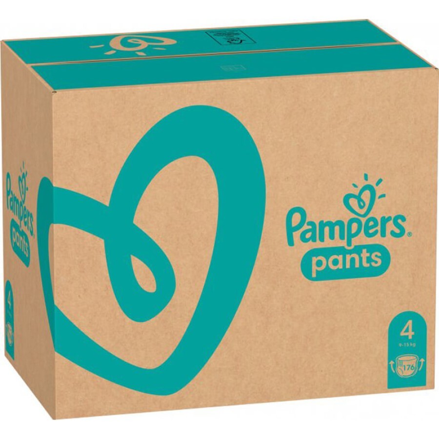 Підгузки Pampers трусики Pants Maxi Розмір 4 (9-15 кг), 176 шт.: ціни та характеристики