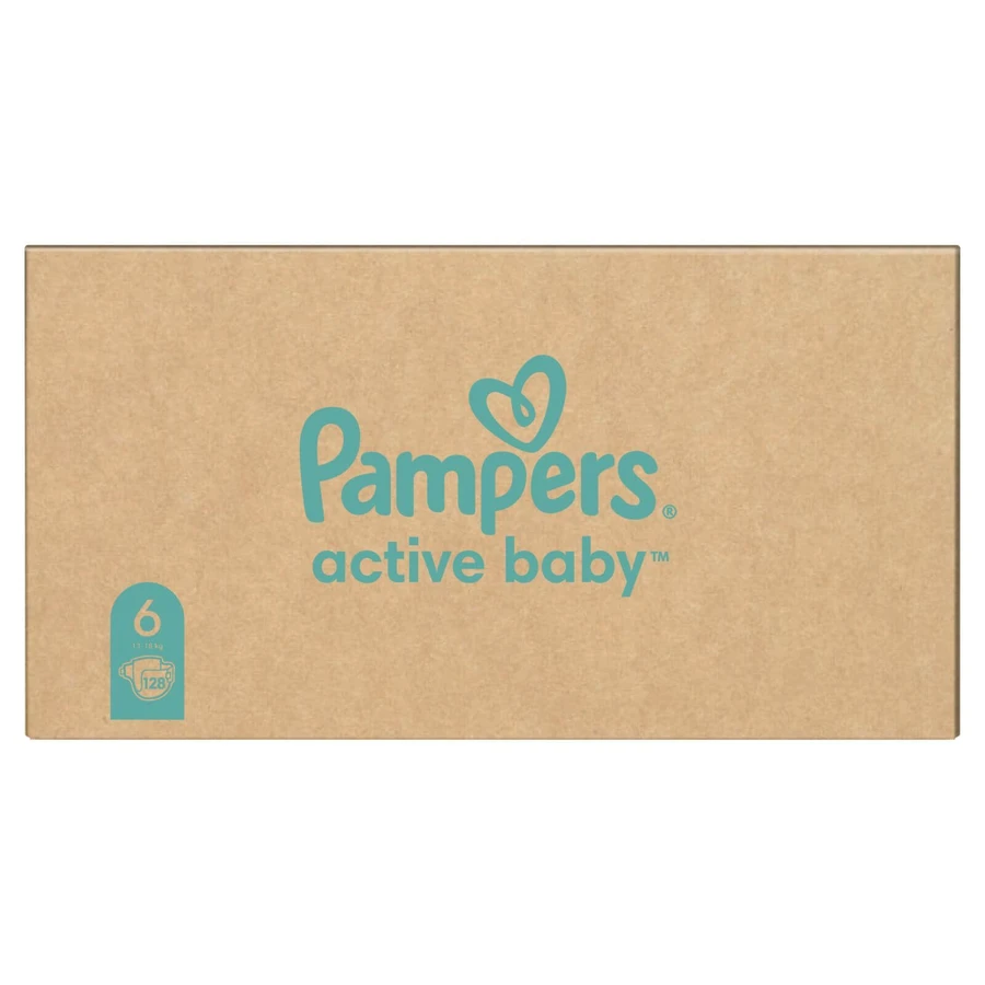 Підгузки Pampers Active Baby Розмір 6 (Extra Large) 13-18 кг, 128 шт.: ціни та характеристики