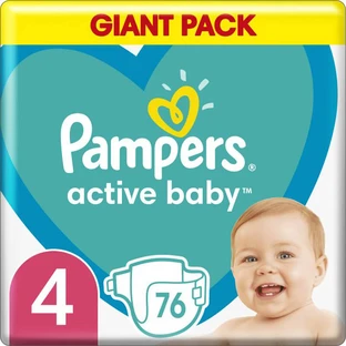 Підгузки Pampers Active Baby Maxi Розмір 4 (9-14 кг), 76 шт.