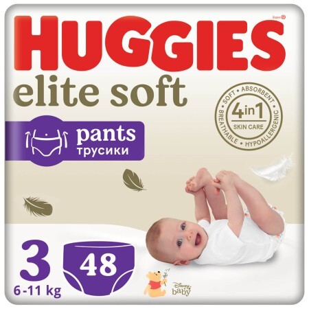 Подгузник Huggies Elite Soft 3 (6-11 кг) Mega, 48 шт.