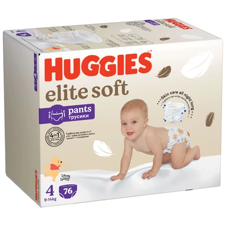 Підгузник Huggies Elite Soft 4 (9-14 кг) Box 76 шт: ціни та характеристики
