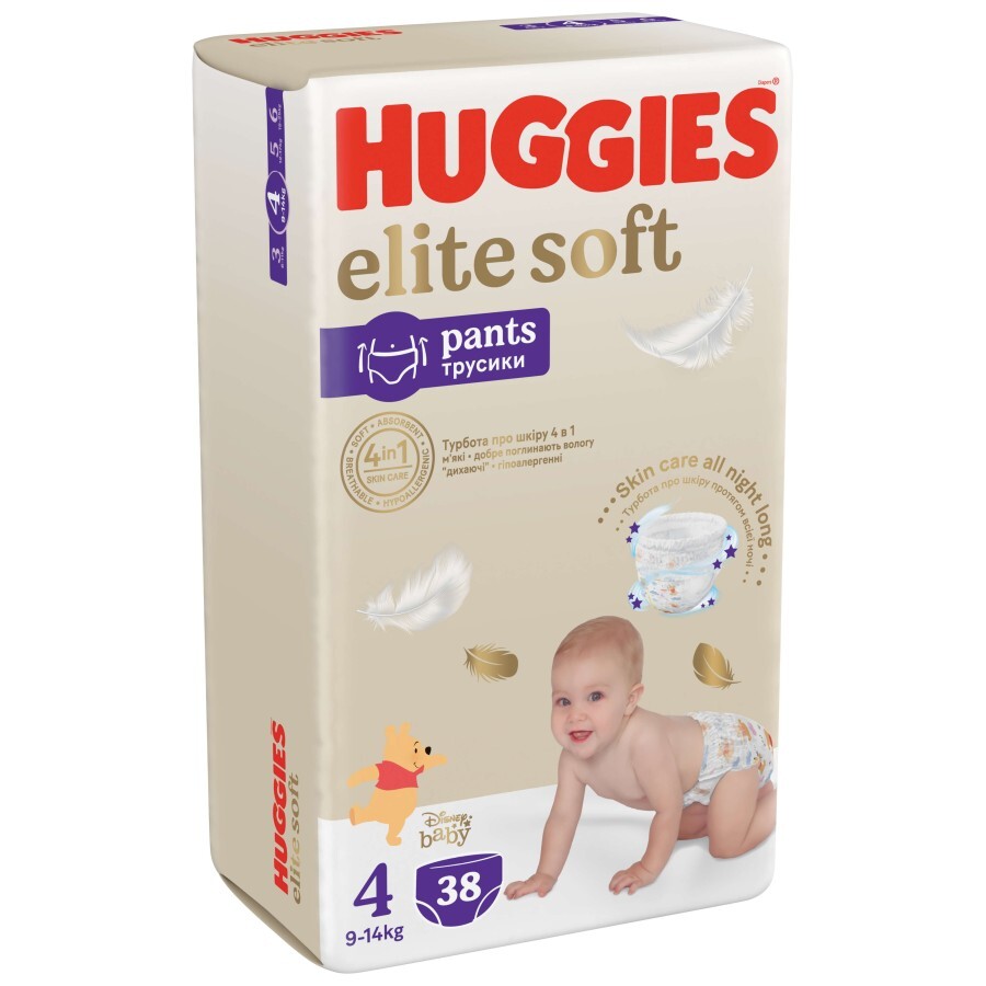 Подгузник Huggies Elite Soft 4 (9-14 кг) Mega, 38 шт.: цены и характеристики