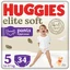 Подгузник Huggies Elite Soft 5 (12-17кг) Mega, 34 шт .