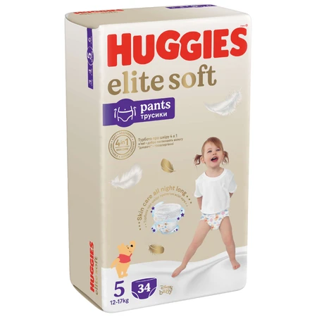 Підгузник Huggies Elite Soft 5 (12-17кг) Mega, 34 шт: ціни та характеристики