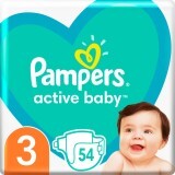 Подгузник Pampers Active Baby Размер 3 (6-10 кг), 54 шт.