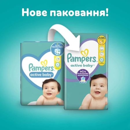 Подгузник Pampers Active Baby Размер 3 (6-10 кг), 54 шт.: цены и характеристики