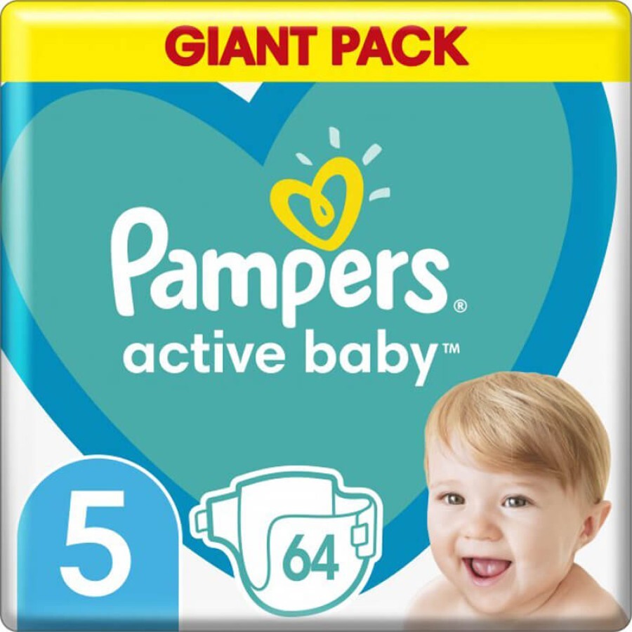 Підгузник Pampers Active Baby розмір 5 (11-16 кг), 64 шт.: ціни та характеристики