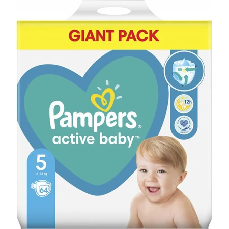 Подгузник Pampers Active Baby размер 5 (11-16 кг), 64 шт.: цены и характеристики