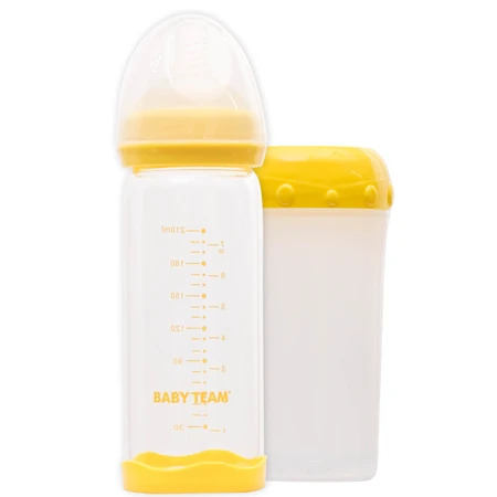 Пляшечка для годування Baby Team скляна з широким горлом, 220 мл: ціни та характеристики