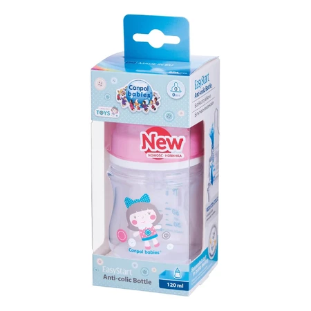 Пляшечка для годування Canpol babies антиколькова EasyStart Newborn baby, 120 мл: ціни та характеристики
