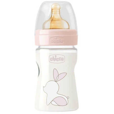 Бутылочка для кормления Chicco Original Touch с латексной соской 0м+, 150 мл, розовый: цены и характеристики